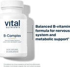 Vital Nutrients B Complex – High Potency, Methylated, Vegan B Vitamins – 60 Capsules