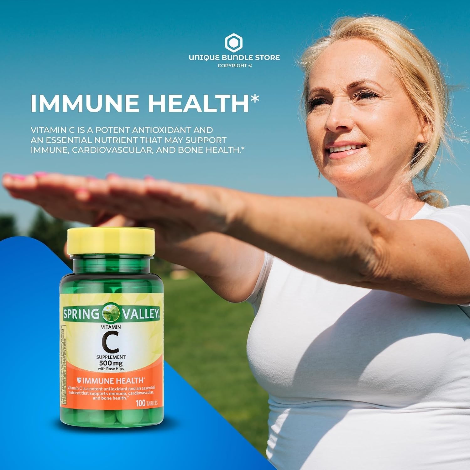 Vitamina C 500mg con Rosa Mosqueta – 200 Comprimidos Veganos (Pack de 2)
