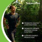 NaturesPlus Colina e Inositol - 500 mg, 60 Comprimidos Vegetarianos - Apoyo al Sistema Nervioso y Función Hepática Saludable - Sin Gluten