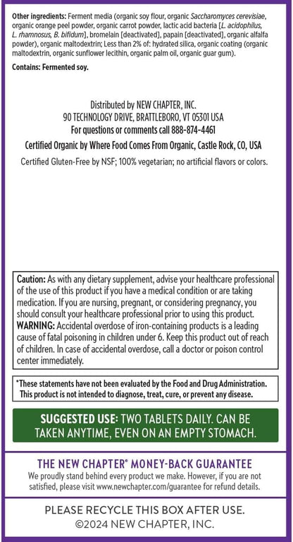 New Chapter Multivitamínico Avanzado para – Mezcla de hierbas: incluye jengibre (Zingiber officinale), cúrcuma – Image 7