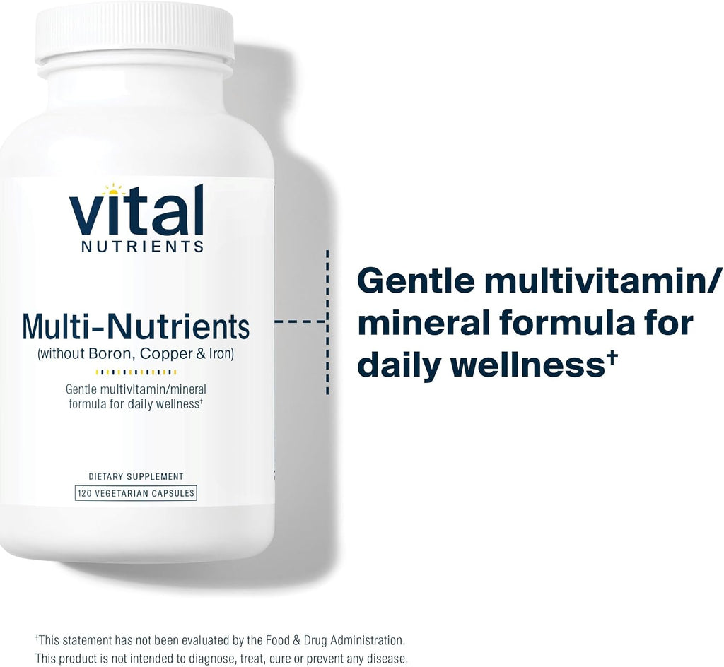 Vital Nutrients Multi-Nutrients 5 - Fórmula Ultra Antioxidante - Multivitamínico y Mineral Completo - 120 Cápsulas