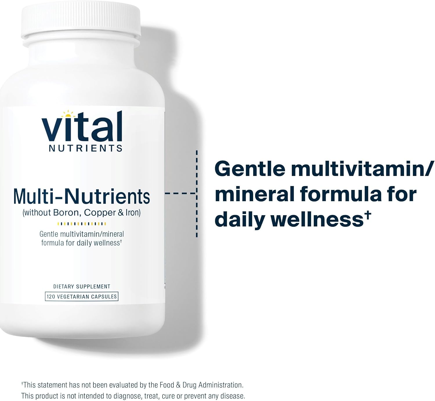Vital Nutrients Multi-Nutrients 5 - Fórmula Ultra Antioxidante - Multivitamínico y Mineral Completo - 120 Cápsulas