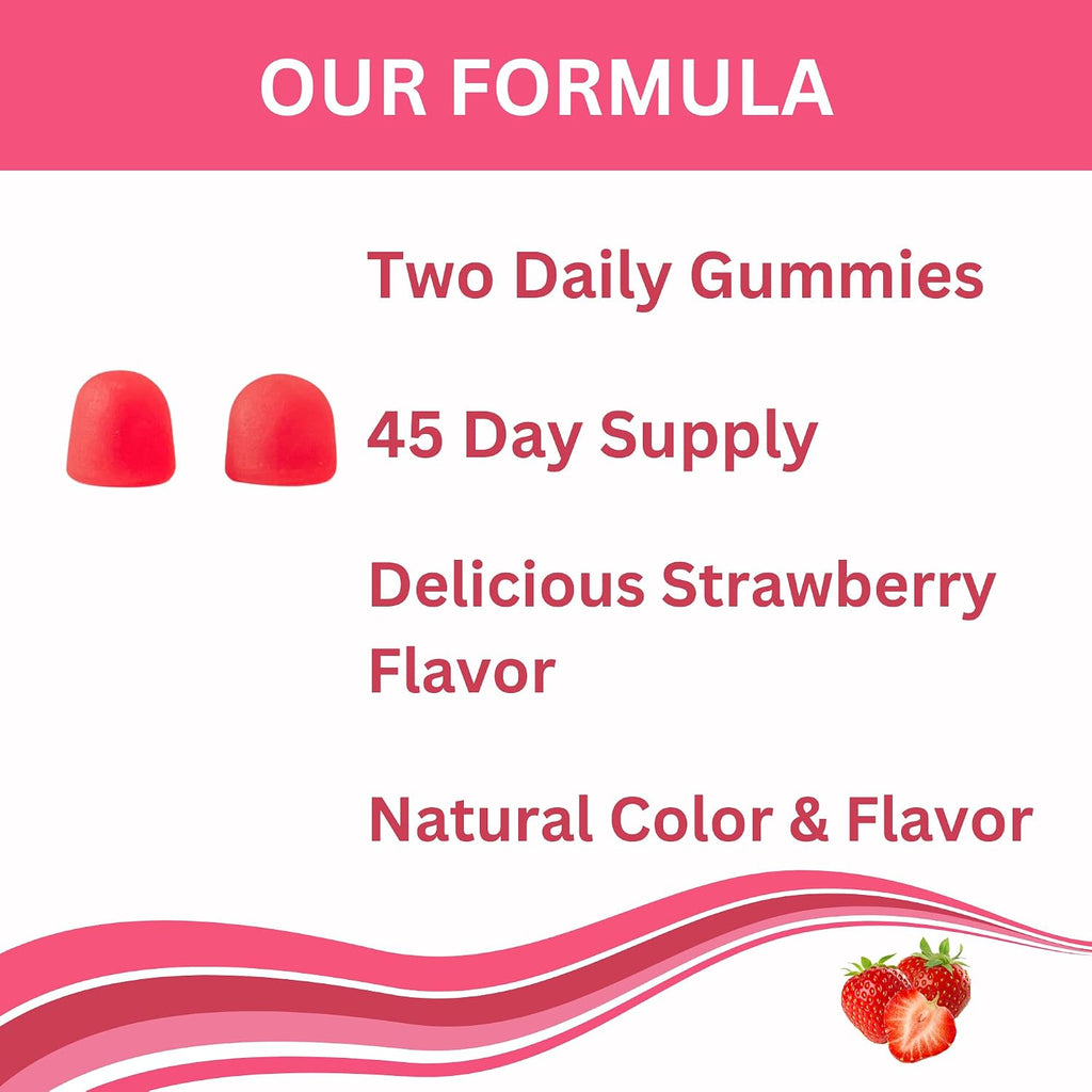 Greenfield Nutritions – Gominolas Halal de Biotina 5000 μg para Cabello, Piel y Uñas (90 Gominolas)