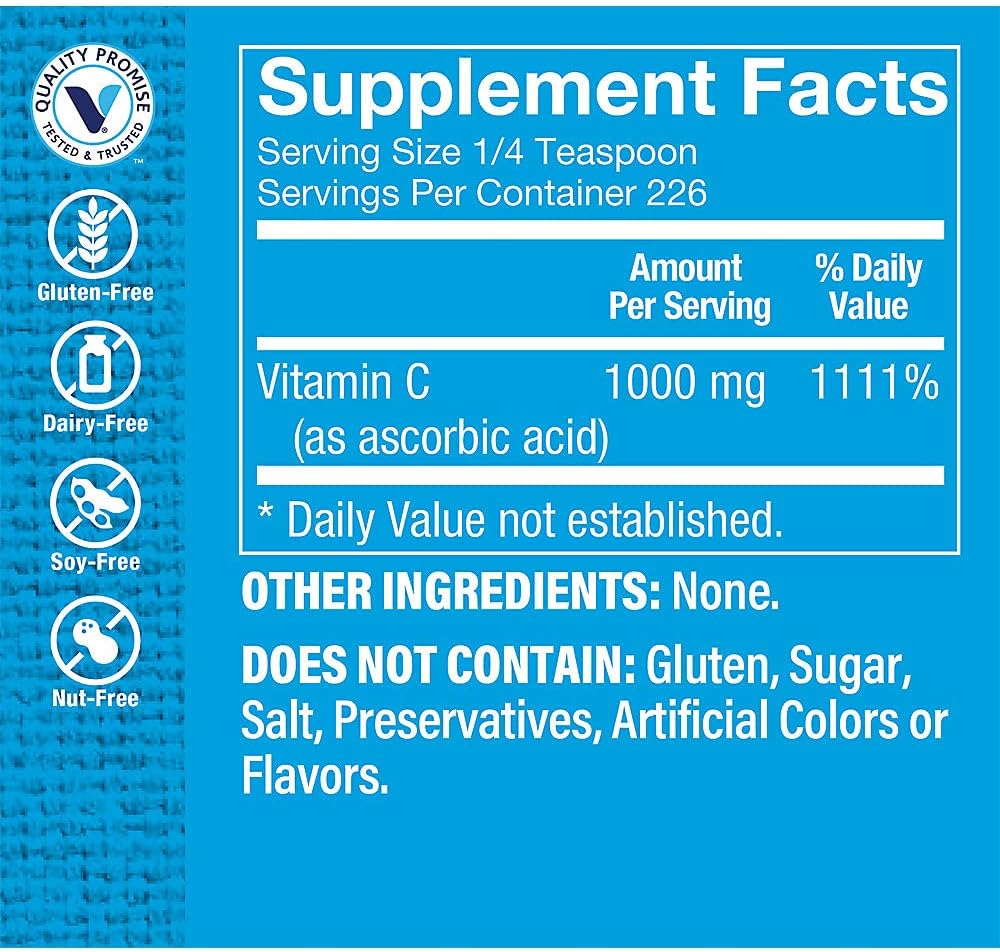 The Vitamin Shoppe Vitamina C 1000 mg en Polvo