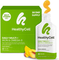 Healthycell Multivitamínico Diario Vegano Líquido con Hierro y Omega-3 - 30 Geles