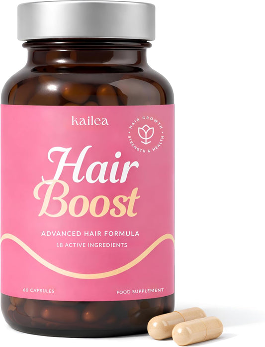18-en-1 Hair Growth Supplement | Colágeno, Biotina, Ortiga y Bambú