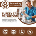 Cola de Pavo para Perros, Rápida Absorción - Gotas con Cúrcuma y Probióticos para el Sistema Inmunológico, Digestivo y Articular - 60ml