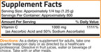 Bronson Buffered Vitamin C Powder - Ascorbic Acid with Sodium Ascorbate - 1 kg