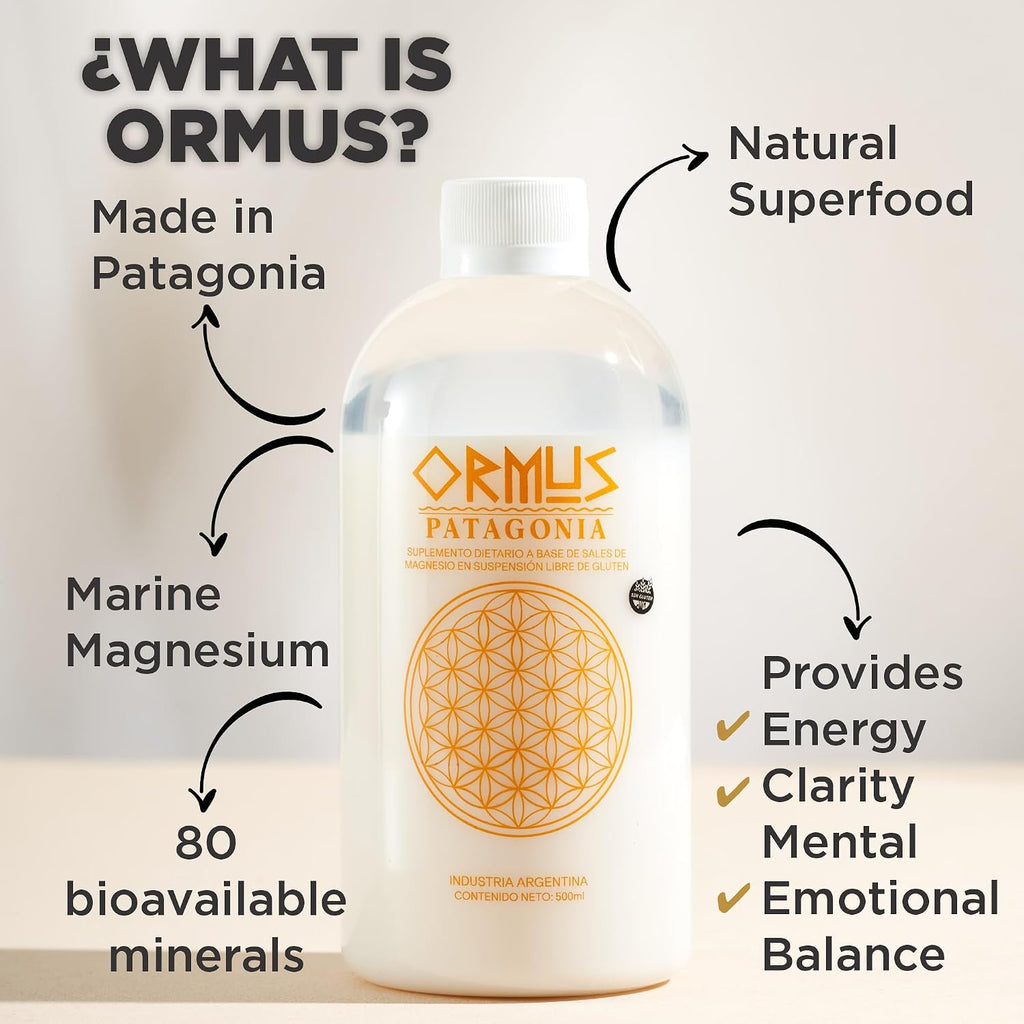 ORMUS PATAGONIA ARGENTINA - Oro Monoatómico Puro 500ml - Suplemento Líquido de Minerales para Energía y Claridad Mental
