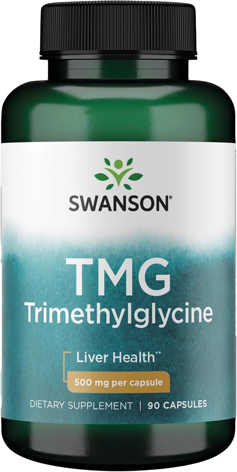 Swanson TMG Trimetilglicina – 90 Cápsulas (500 mg cada una)