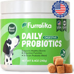 60 Count Probiotics Soft Chews – Made in The USA – Supplements for Gut Health, Digestive Support, Immune Support & Diarrhea Relief – Beef Flavor Dog Probiotic
