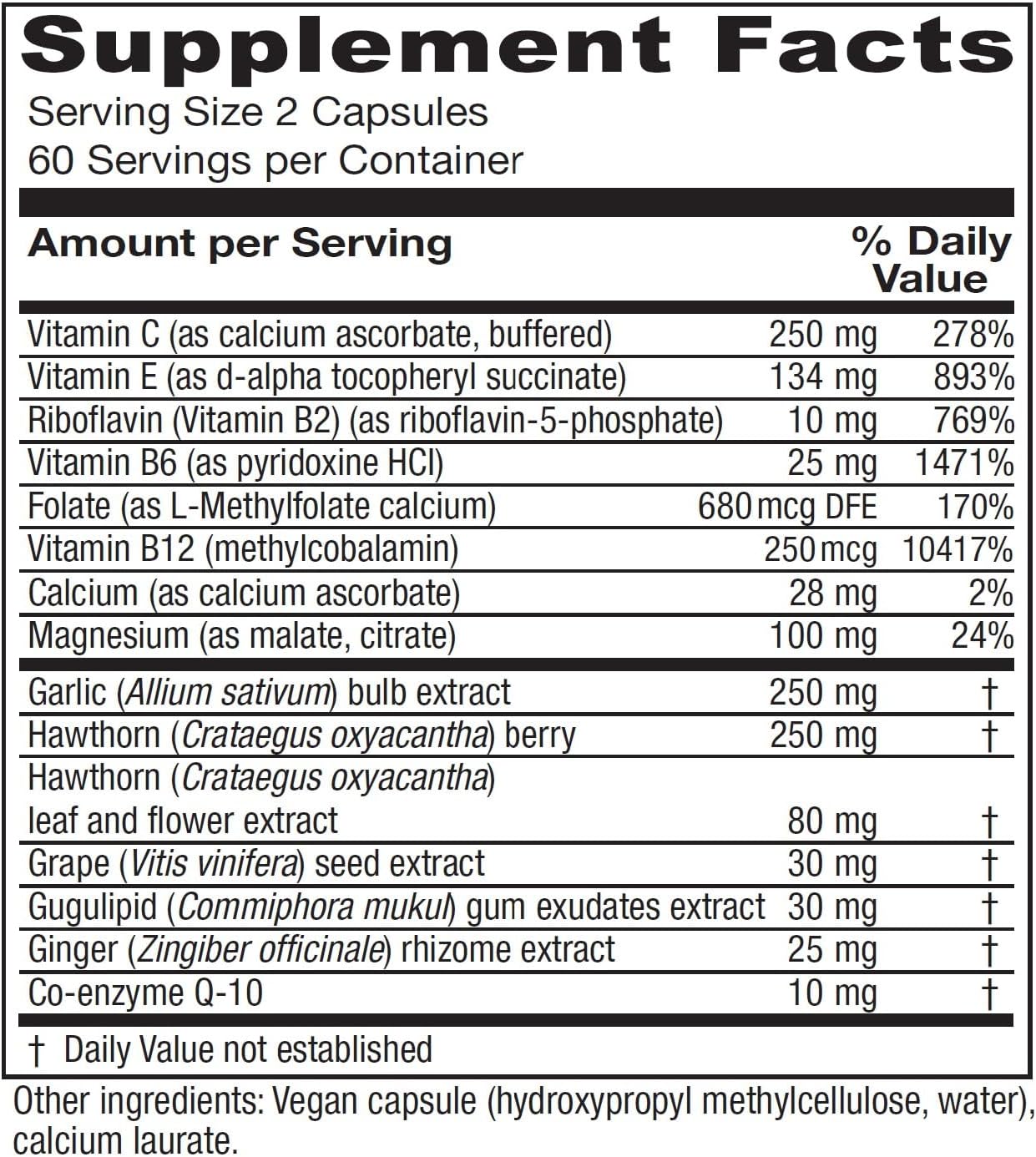 Vitanica CardioBlend - Apoyo Cardiovascular - Vegano - 120 Cápsulas