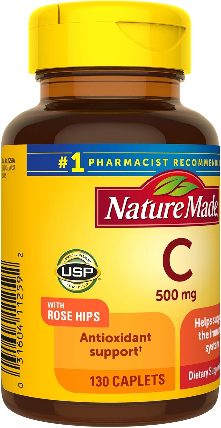 Vitamina C 500 mg con Escaramujo - Nature Made (130 Caplets)