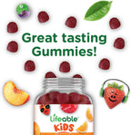 Lifeable Multivitamínico para Niños en Gominolas - 90 Gominolas con Vitaminas A, C, D, E, B6, B12, Zinc, Biotina, Ácido Fólico, Yodo, Niacina