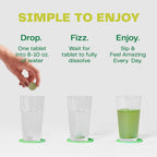 Amazing Grass Fizzy Green Tablets Superfood, Sabor Limón Lima, 30 Comprimidos (3 Tubos de 10)