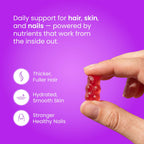 NutraChamps Biotin Gummies 5000 mcg con Colágeno y Queratina – Vitaminas para Cabello, Piel y Uñas