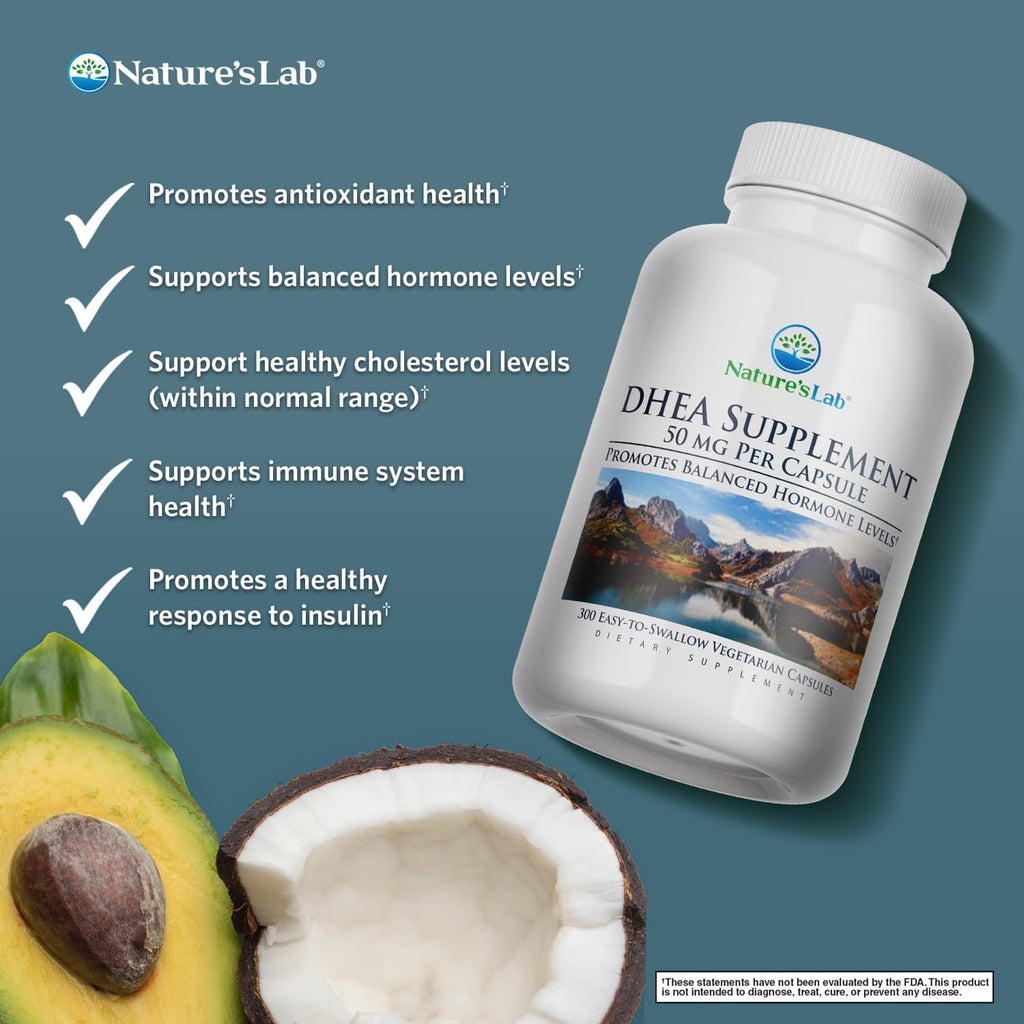 Nature's Lab DHEA 50mg - 300 Cápsulas