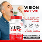 Vision Support - Suplemento para la Visión, Cápsulas Naturales, 60 unidades