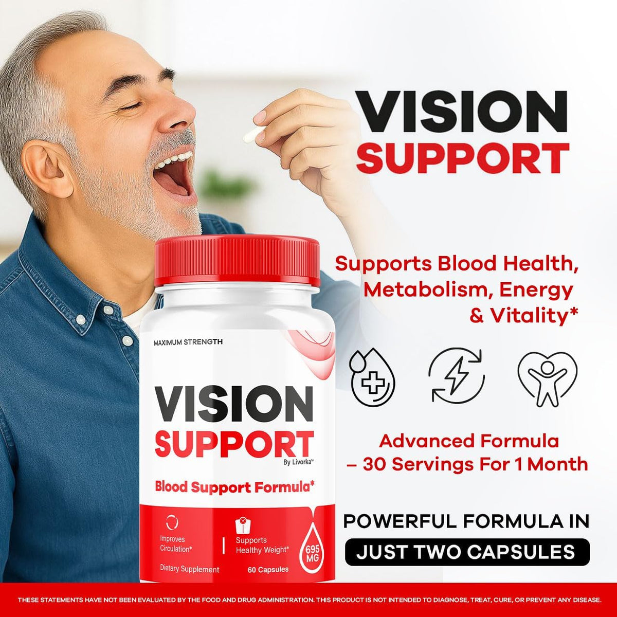 (5 Pack) Vision Support - Suplemento para la Visión, 300 Cápsulas (5 Meses) - görsel 2