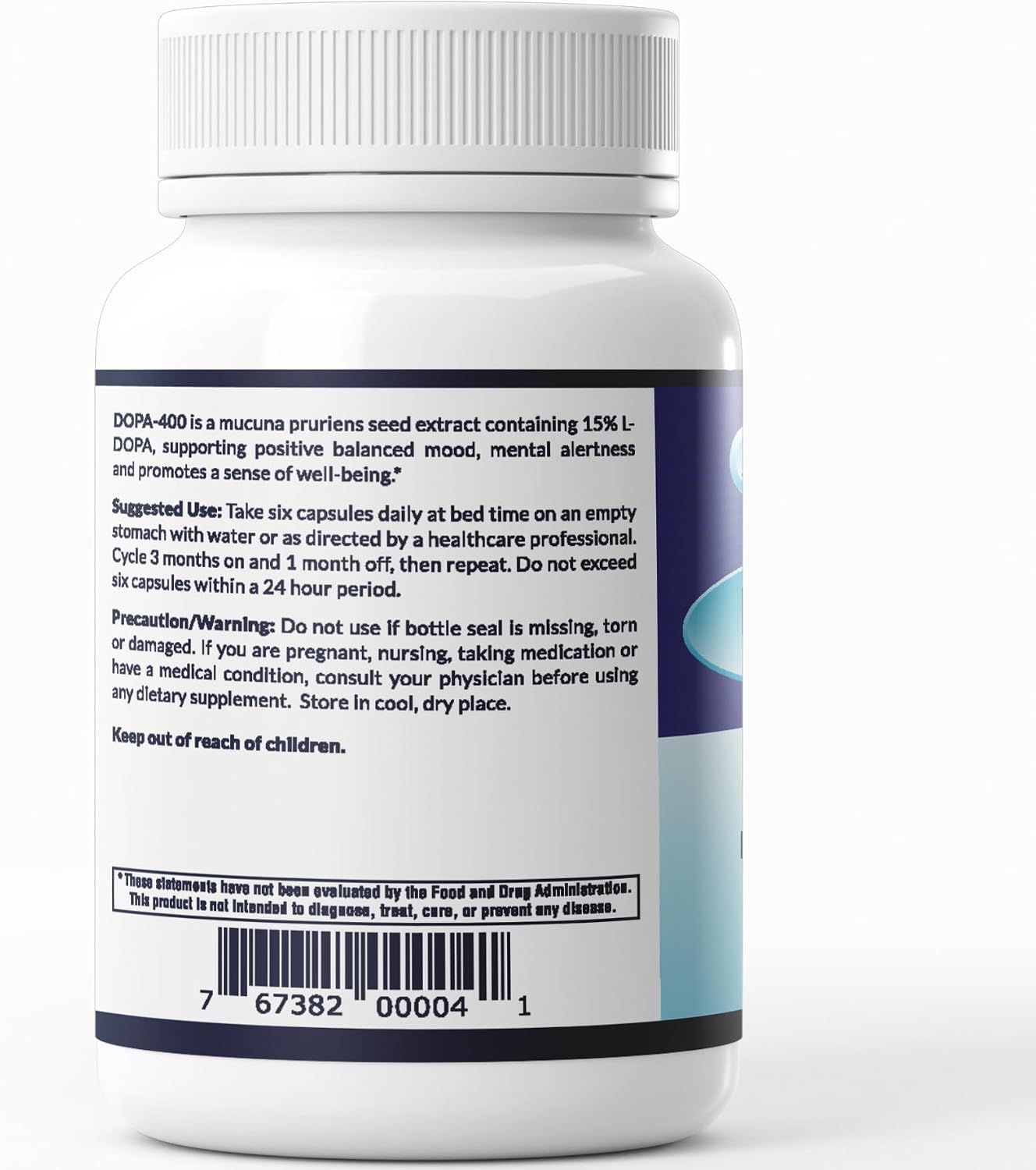 AFI Dopa 400 - Extracto de Mucuna Pruriens (15% L-DOPA) - 250 Cápsulas Veganas