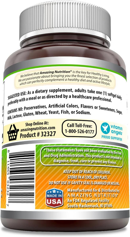Amazing Formulas Vitamina A 10000 UI (3000 mcg) – Retinil Palmitato – 500 Cápsulas Blandas – Image 3
