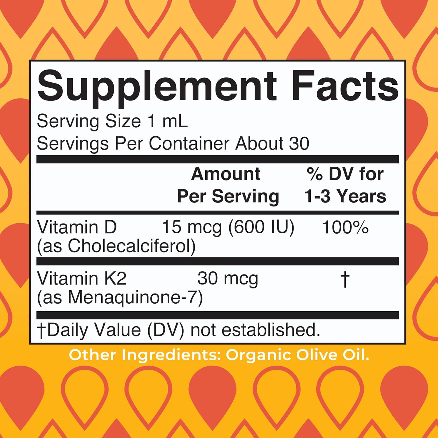 MaryRuth's Organics Gotas de Vitamina D3 y K2 para Niños Pequeños - 30 ml