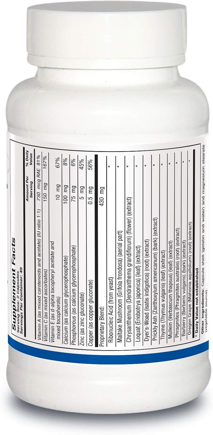 BIOTICS RESEARCH Neutrophil Plus - Apoyo Inmunológico, Maitake, Agracejo, Actividad Antioxidante, 90 Cápsulas