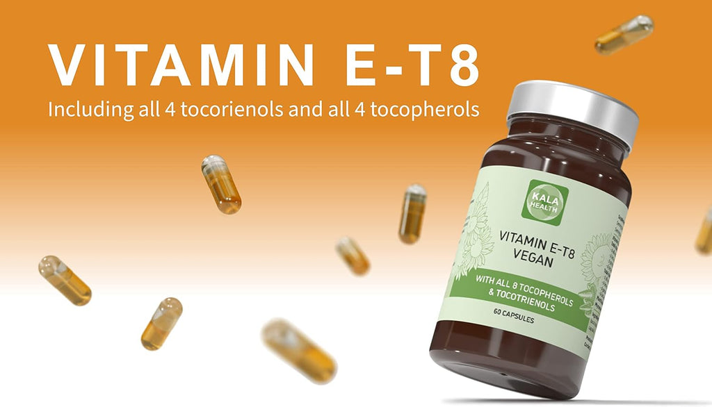 Fórmula Vegana Única con los 8 Tocoferoles y Tocotrienoles Vitamina E (60 Cápsulas) - Libre de PAH y Contaminantes