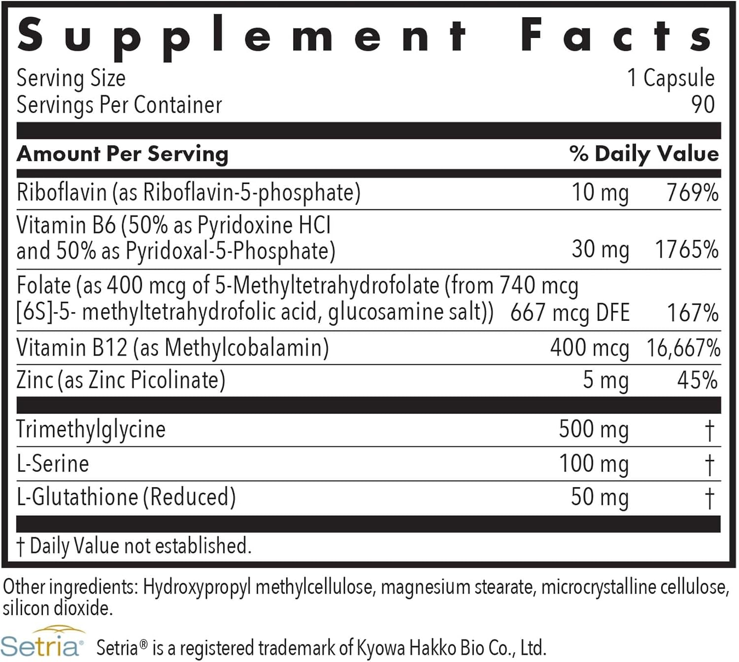 ARG Homocysteine Plus - Complejo de Vitaminas B Metiladas con Glutatión, 90 Cápsulas
