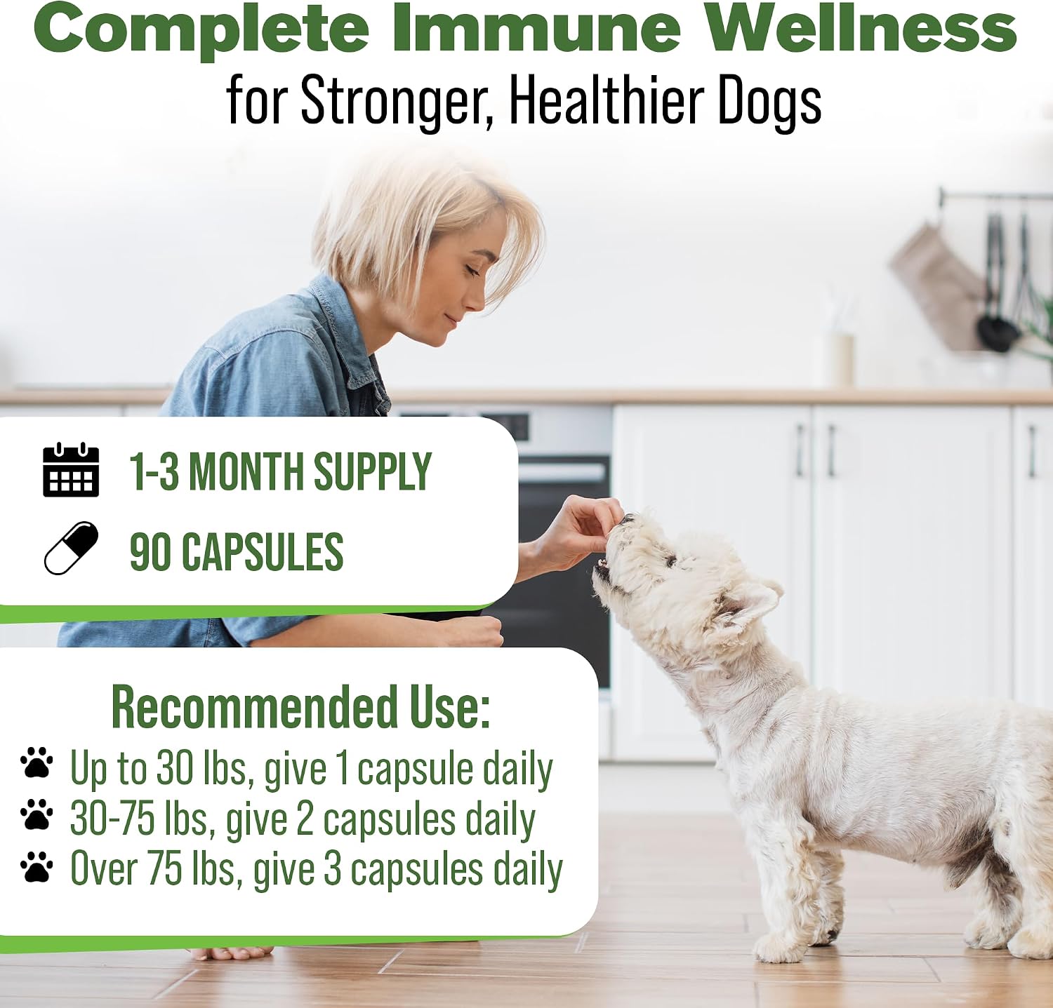 Silver Lining Herbs – Suplemento Inmunológico para Perros (90 Cápsulas)