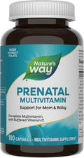 Nature's Way Multivitamínico Prenatal con Folato, Vitamina C y Vitaminas del Grupo B, 180 Cápsulas