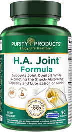 Purity Products HA Joint Formula: Hyaluronic Acid, Multi-Collagen, and 5-Loxin for Joints and Skin - 90 Capsules