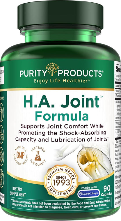 Purity Products HA Joint Formula: Ácido – BioCell Collagen (1000 mg): Proporciona colágeno hidrolizado tipo II y – Image 1