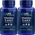 Life Extension Vitaminas D y K con Yodo Marino - 60 Cápsulas (Pack de 2)