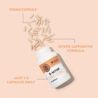 Vimergy 5-MTHF Cápsulas, 60 dosis, 5 mg L-Metilfolato + 500 mcg Vitamina B12, Complemento vegano