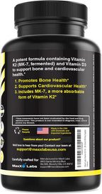 MaxX Labs Vitamina D3 3000 UI + K2 MK-7 | 90 Cápsulas | Suplemento Alimenticio