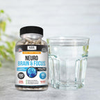 Kaya Naturals Neuro Brain - Suplemento Nootrópico para Memoria y Concentración (180 Cápsulas)