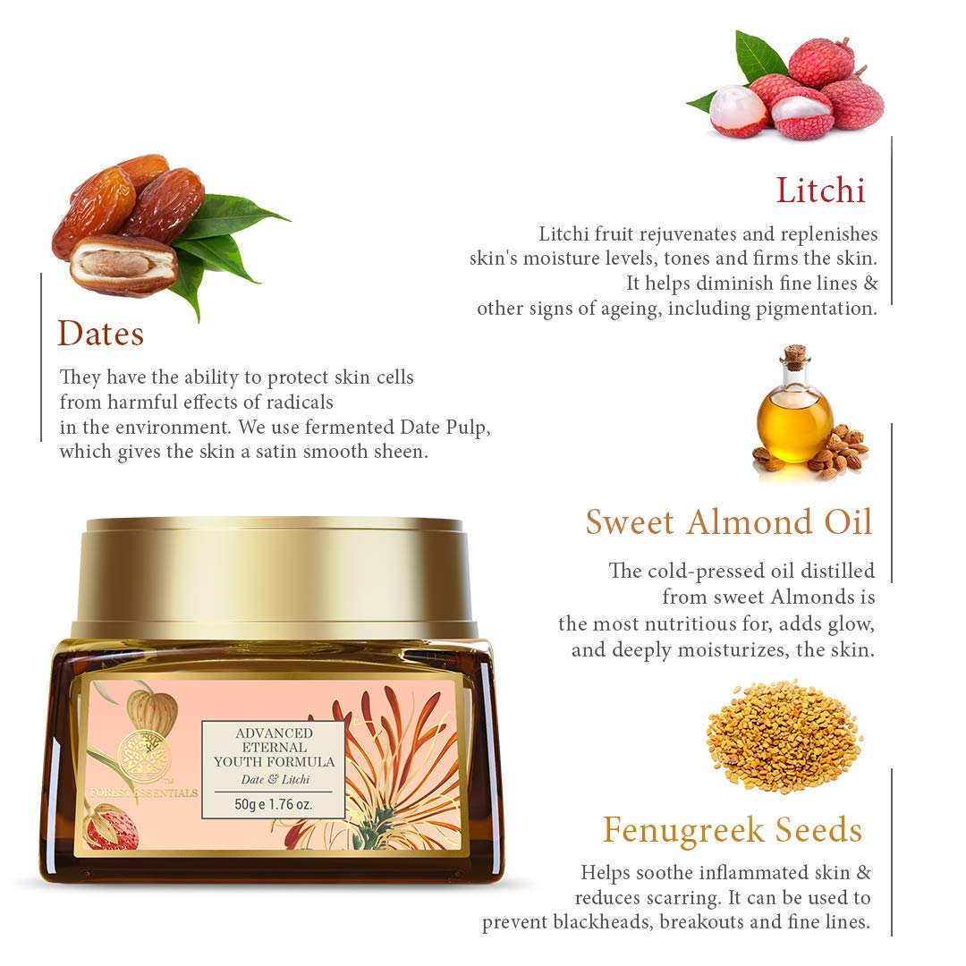 Forest Essentials Fórmula de Juventud Eterna Dátil y Lichi, 50 g