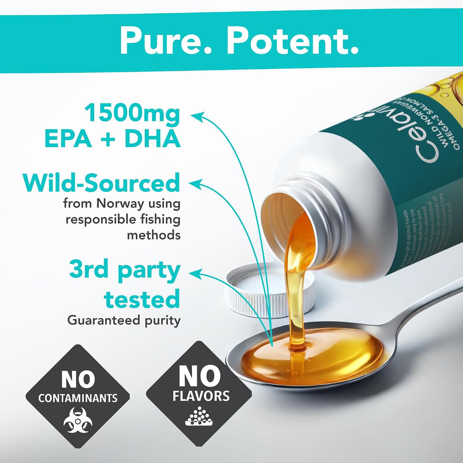 Aceite de Salmón Salvaje Nórdico para Perros y Gatos, 96 dosis - Omega-3 Puro de NUSENTIA