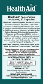 FocusProbio para Adultos – Probiótico 10B UFC con Bacopa, Citicolina, L-Teanina y Ashwagandha