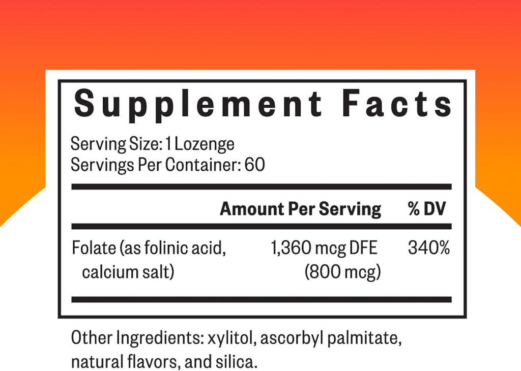 Seeking Health Ácido Folínico - Sin Metilo - 1360 mcg, 60 Comprimidos