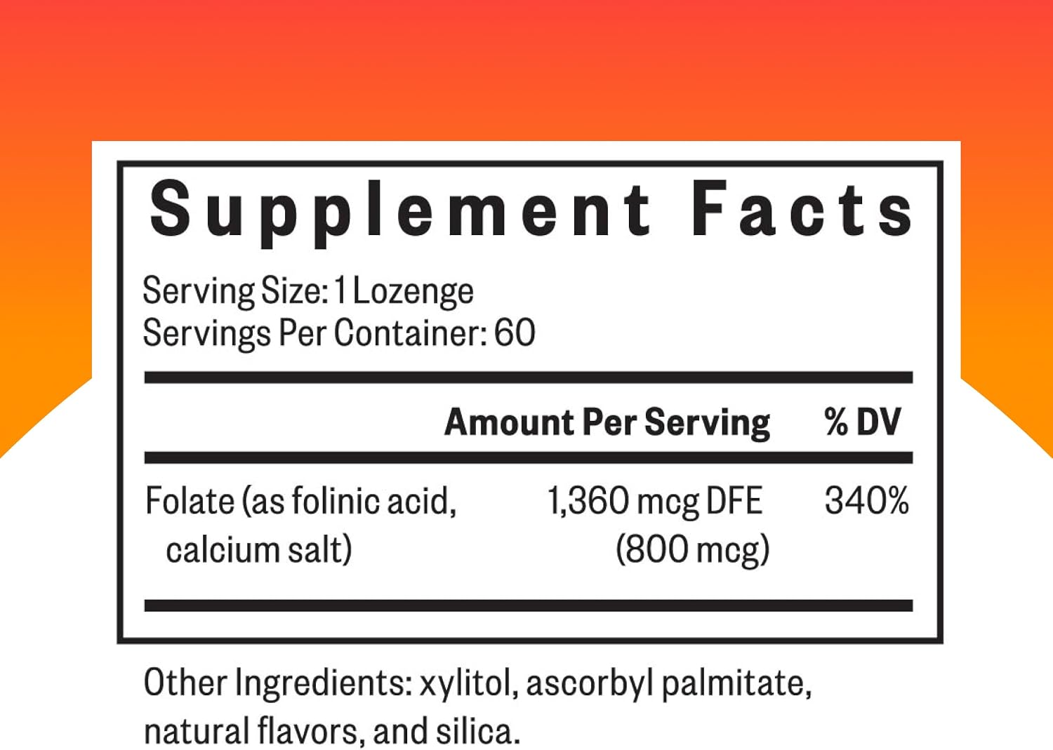 Seeking Health Ácido Folínico - Sin Metilo - 1360 mcg, 60 Comprimidos