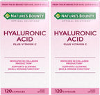Nature's Bounty Vitamina C y Ácido Hialurónico, 120 Cápsulas - 60 Días