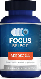Focus Select AREDS2 – Complemento Ocular Multivitamínico y Mineral, 180 Cápsulas Blandas