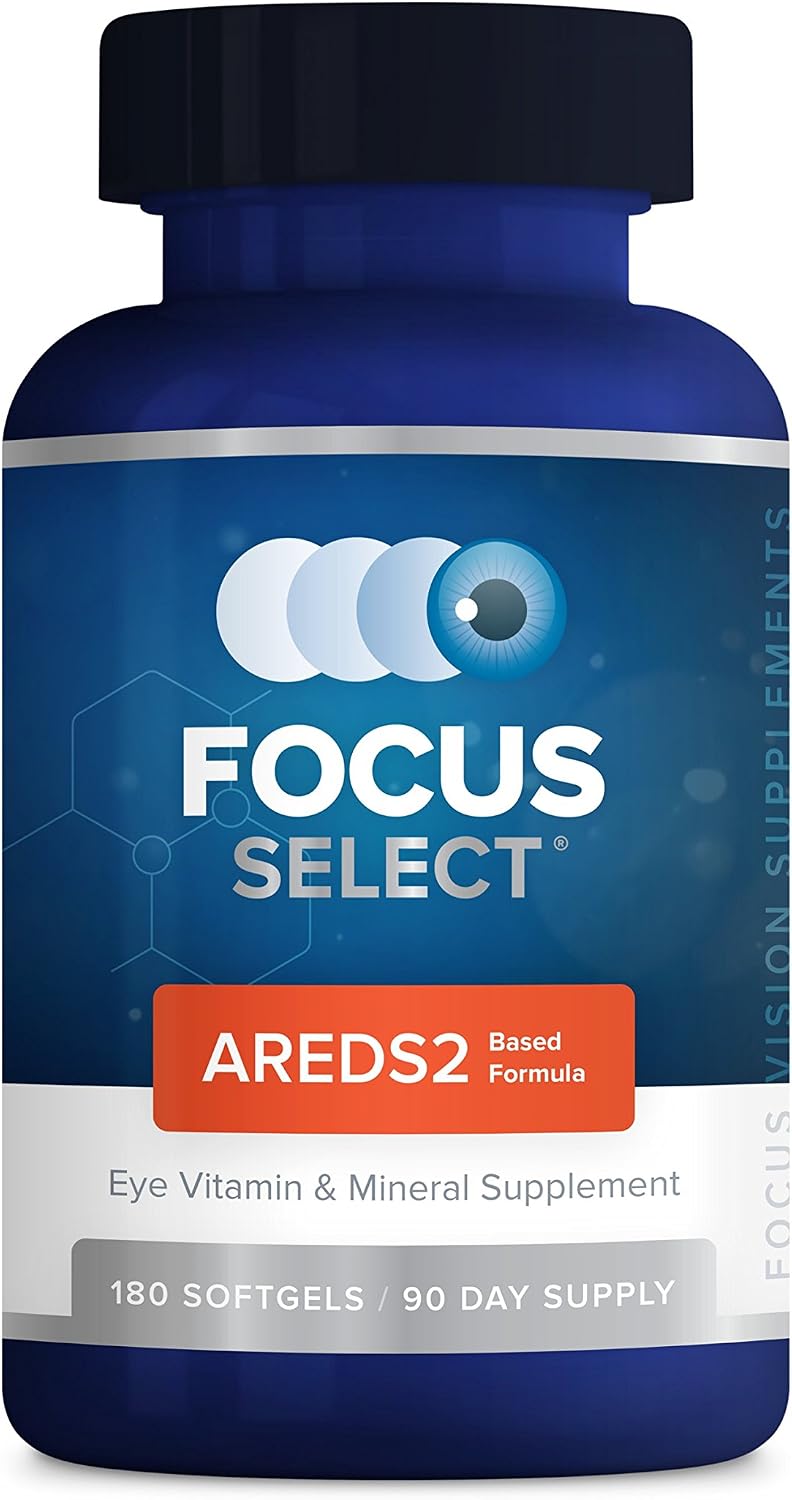 Focus Select AREDS2 – Complemento Ocular Multivitamínico y Mineral, 180 Cápsulas Blandas