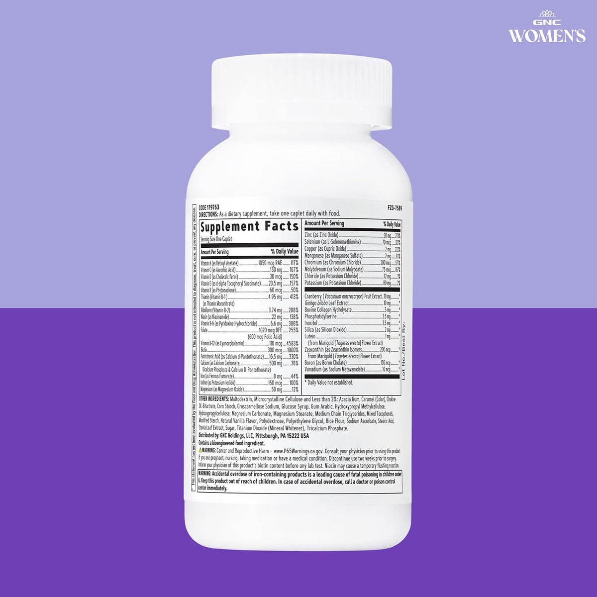 GNC Women's 50 Plus Multivitamínico Diario – Apoyo general: Contribuye a cubrir las necesidades nutricionales – Image 7