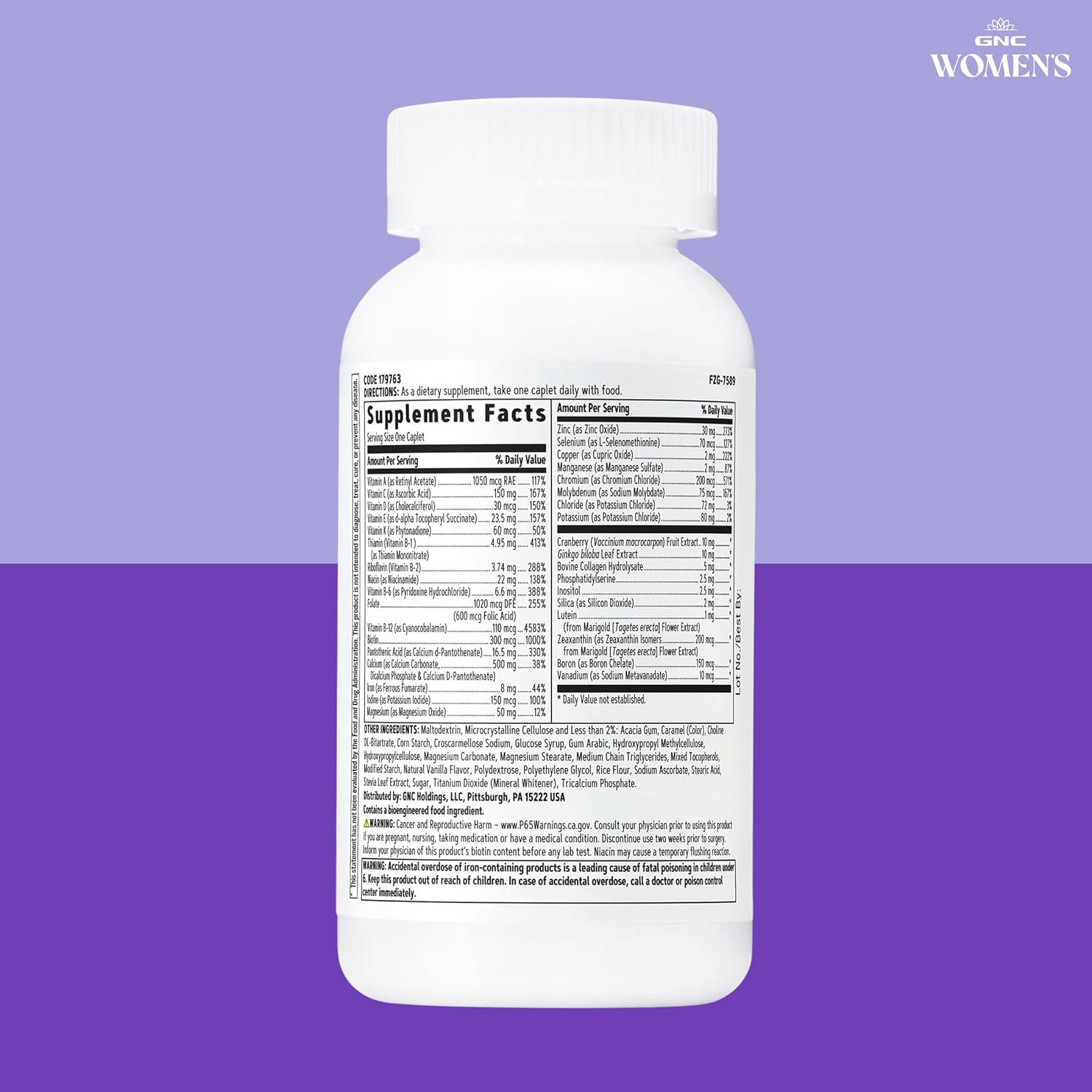 GNC Women's 50 Plus Multivitamínico Diario (60 Comprimidos)