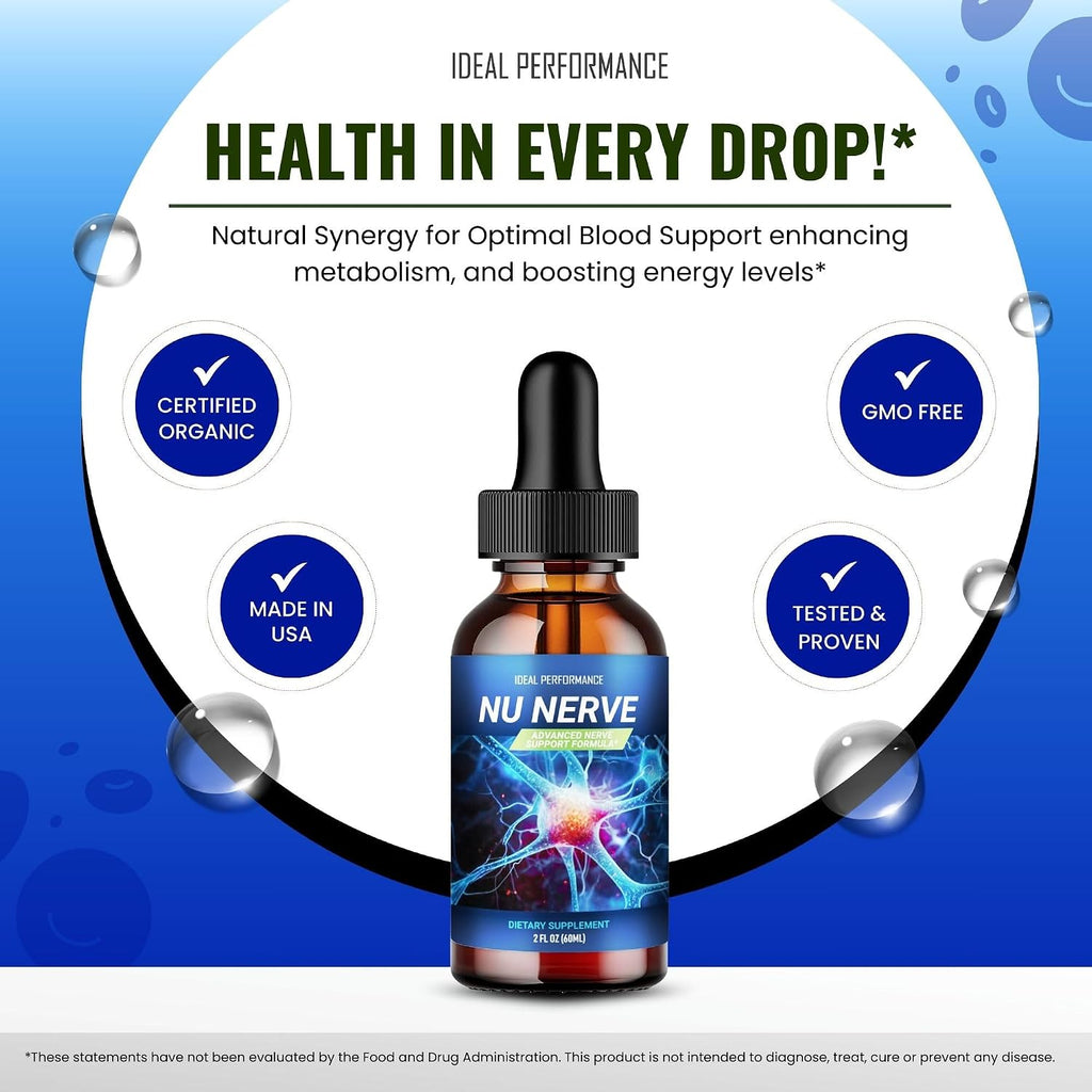Nu Nerve Drops - Suplemento Líquido para la Salud Nerviosa (Pack de 5)