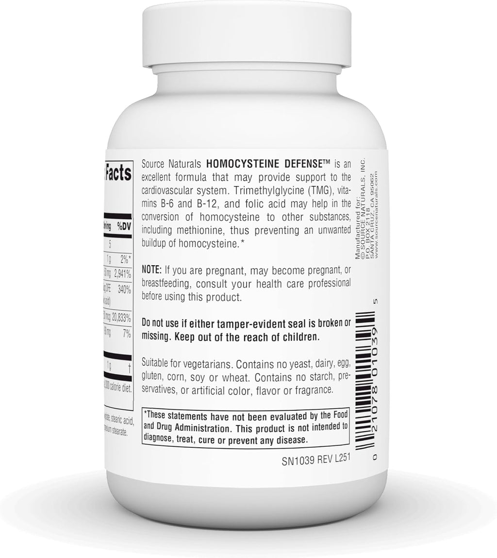 Source Naturals Homocysteine Defense - 120 Comprimidos