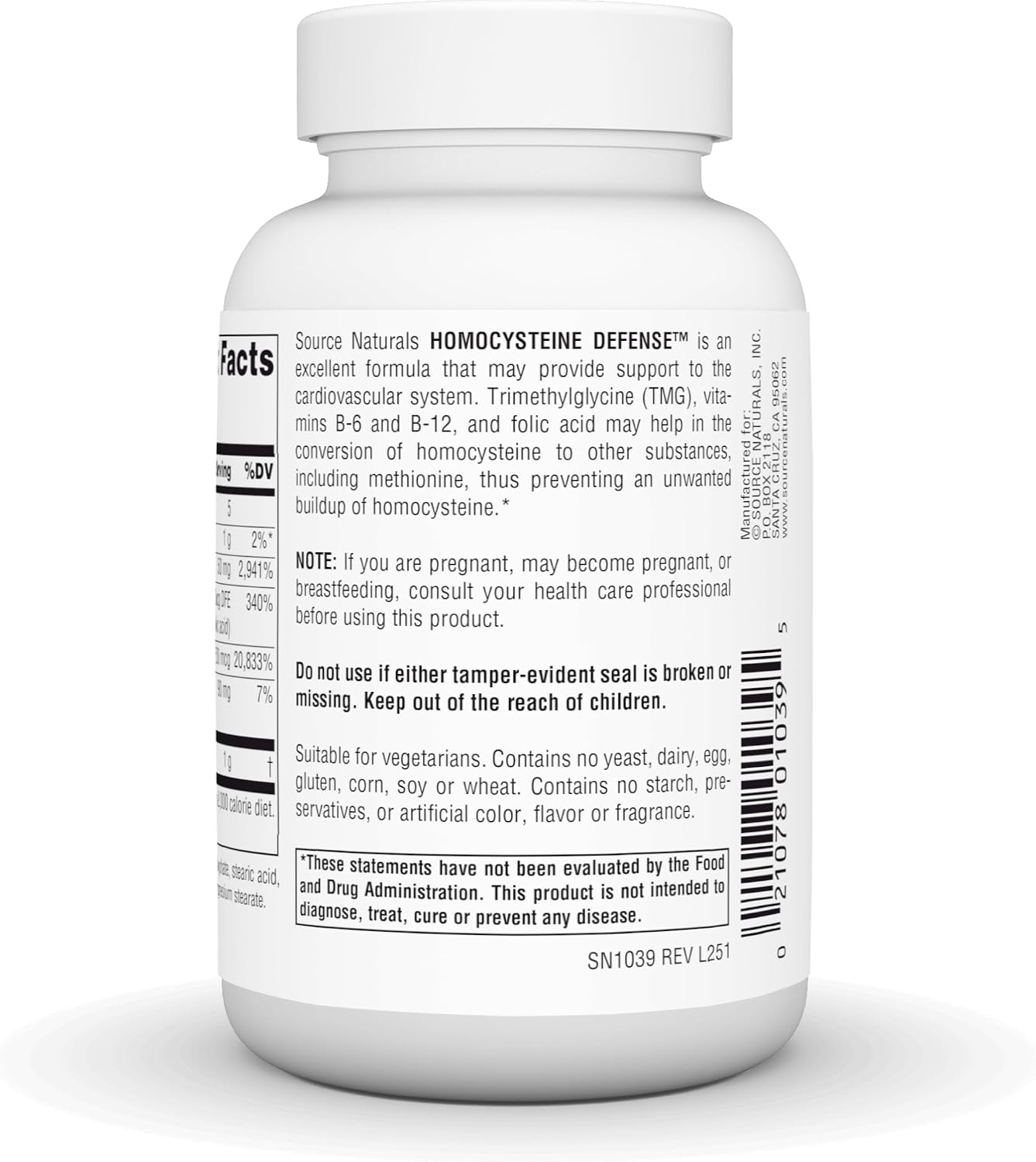 Source Naturals Homocysteine Defense - 120 Comprimidos